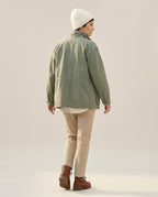 Color range overhead — oat, charcoal, fisherman cream cable-knit beanies