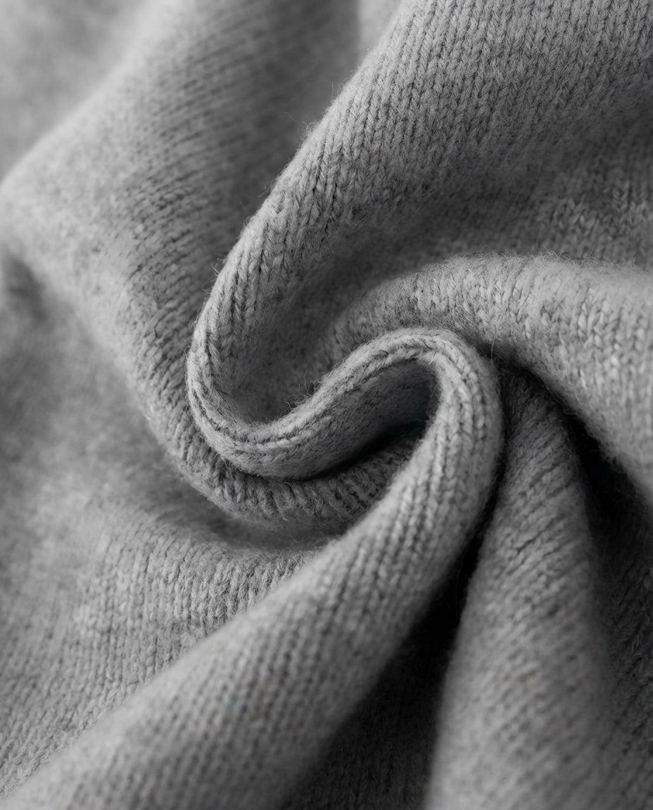 Wildfool The Prickle-Free Cashmere Hat in Mist Grey - Zoom View - 100% Alashan Cashmere, Zero-Itch Guarantee