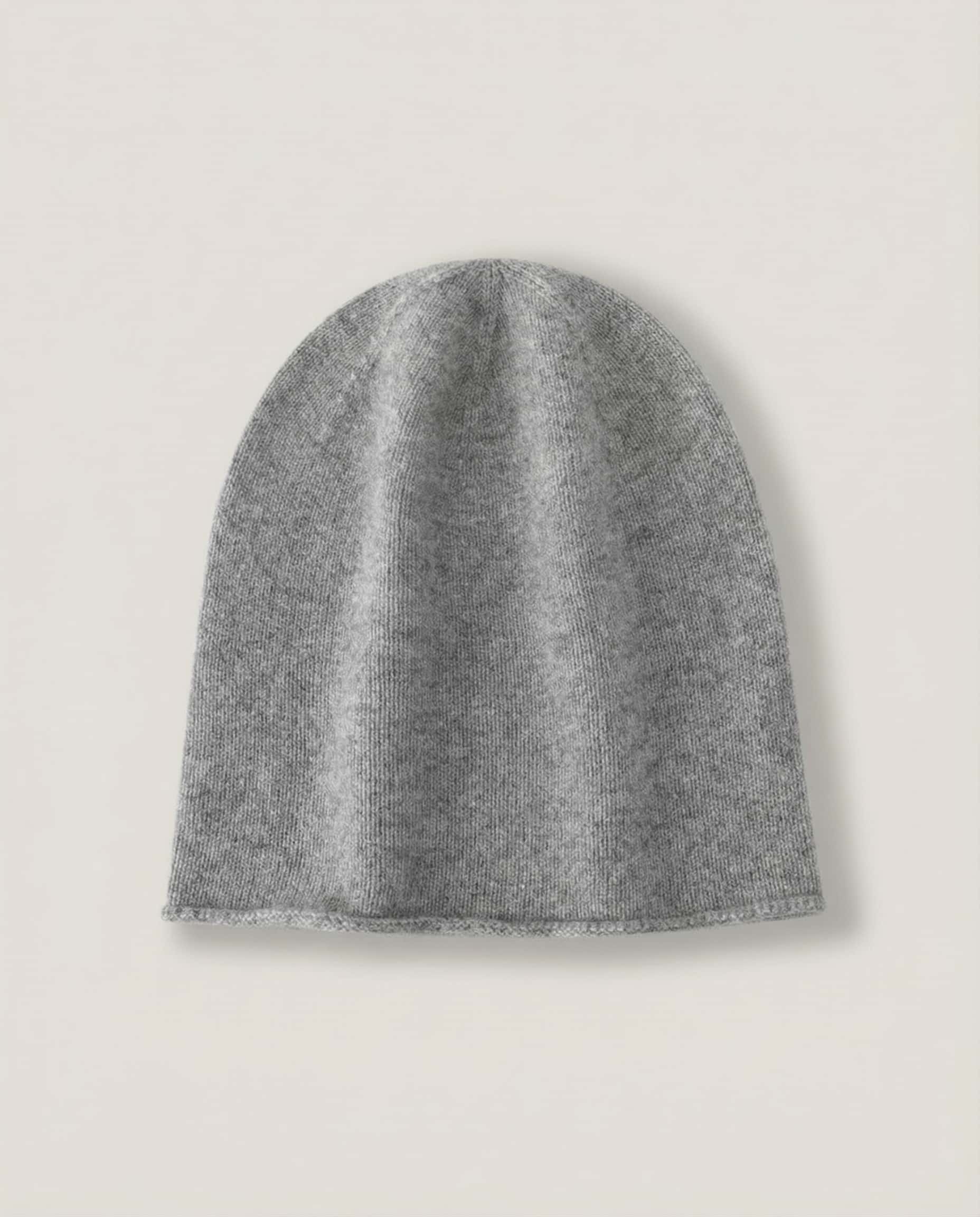 Wildfool The Prickle-Free Cashmere Hat in Mist Grey - Zoom View - 100% Alashan Cashmere, Zero-Itch Guarantee