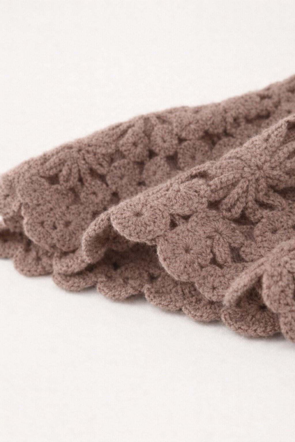 WF26SHIE007-BR - Antique Mocha - The Hand - Crochet Cashmere Cloche