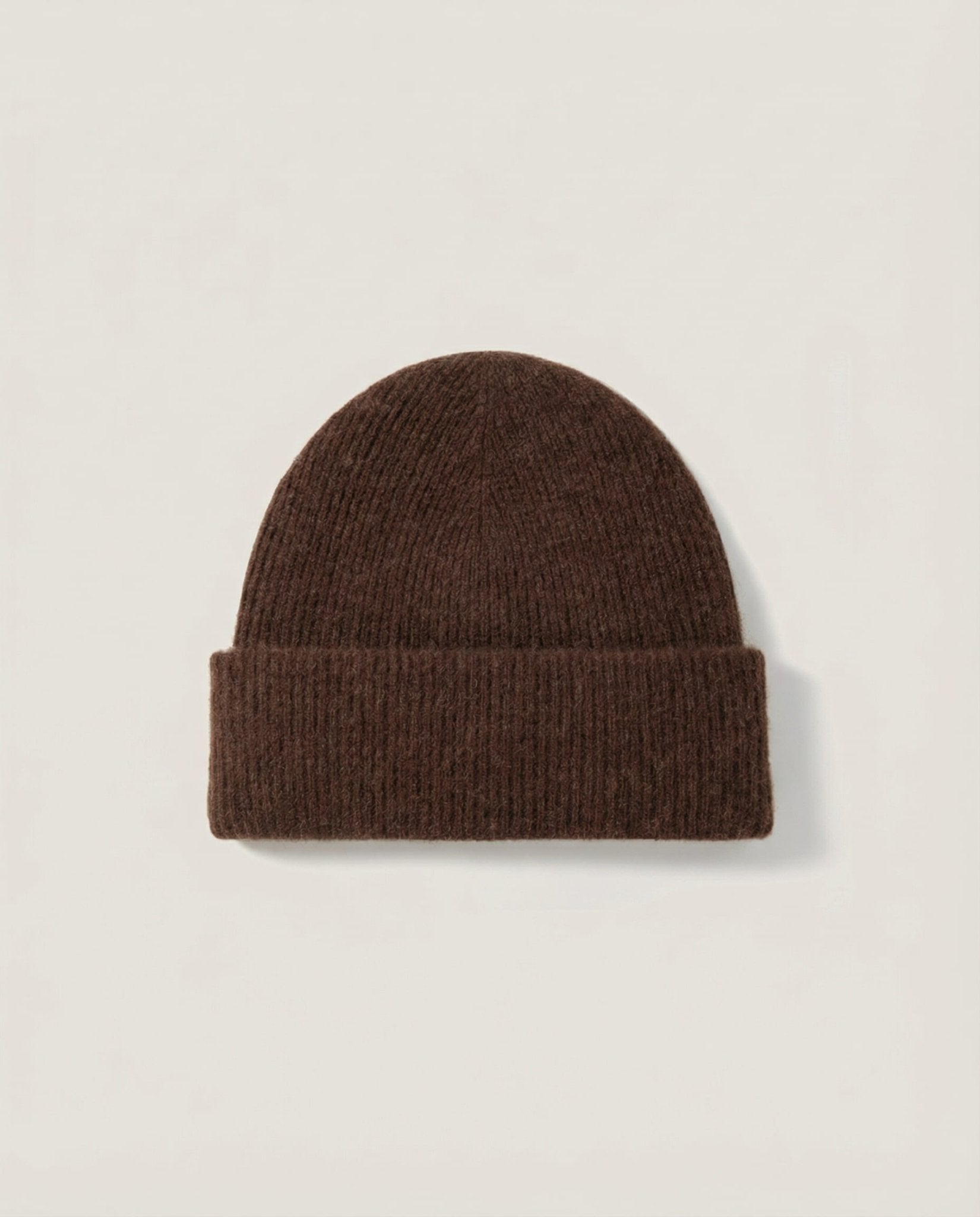 Wildfool Alashan cashmere-blend beanie close-up of the woven Wildfool label