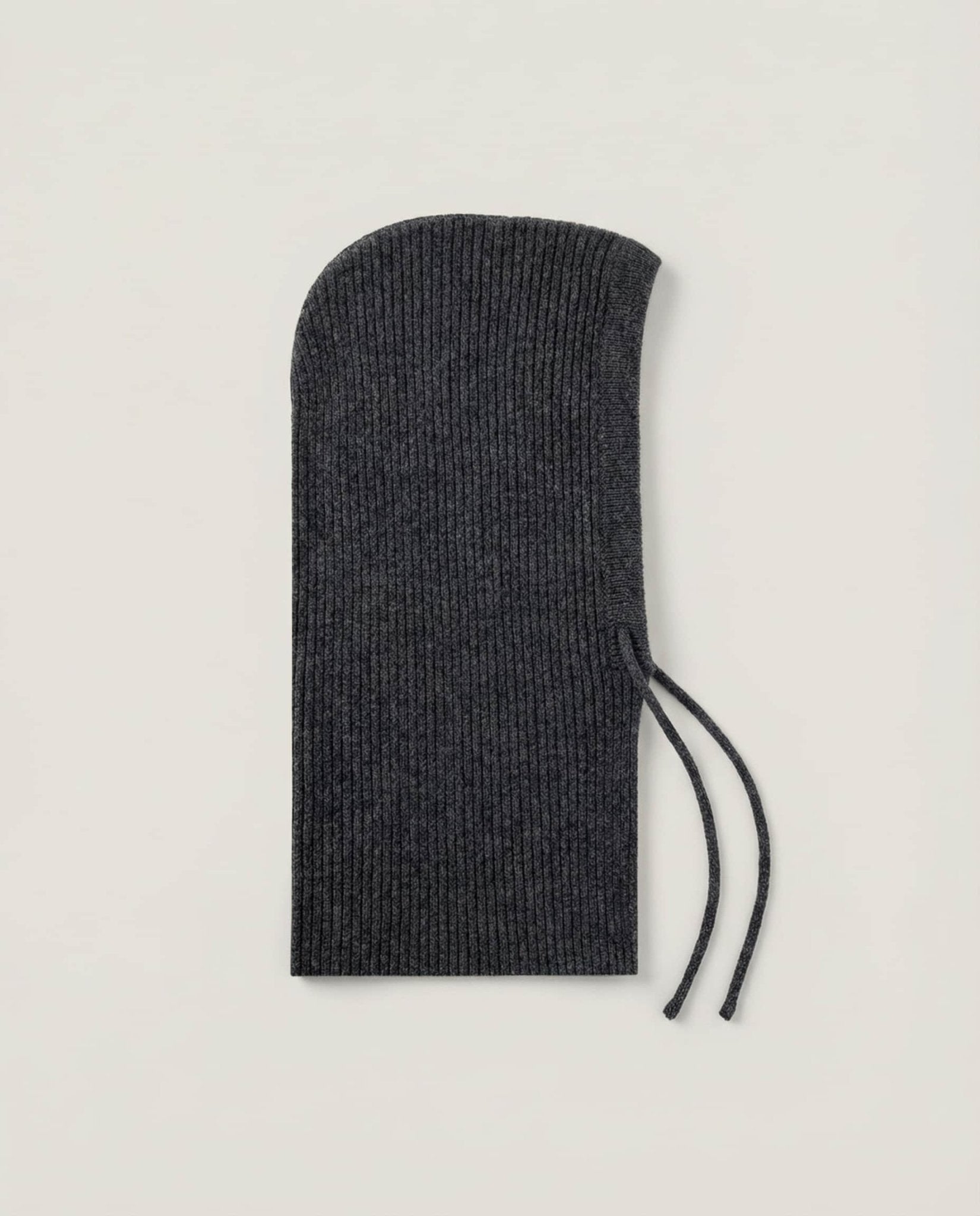 Inside view of Wildfool wool hood showing the soft neck-touching surface