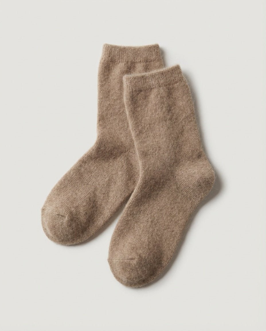 WF26TOUC003-LB - Light Brown - The 100% Cashmere Bed Socks