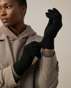 Detail of the ribbed cuff on Wildfool first-shear lambswool glove