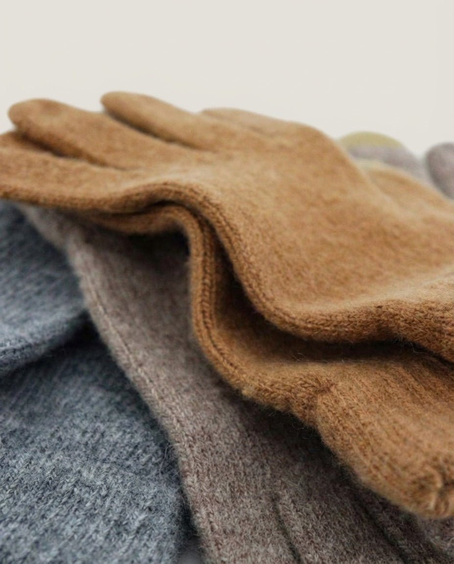 Palm view of the tech glove showing the smooth lambswool interior
