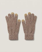 Macro close-up of conductive fiber woven into the fingertip of Wildfool tech glove