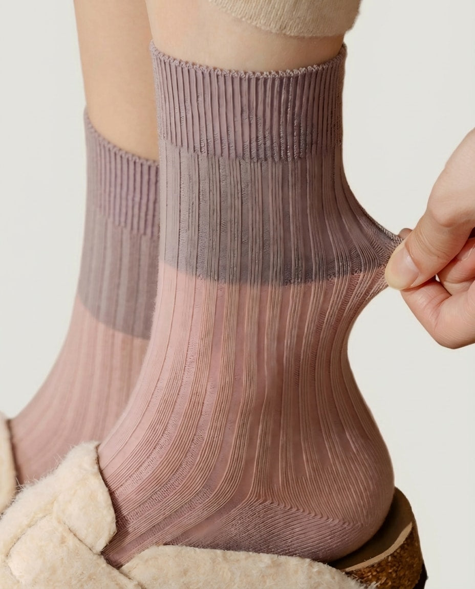 Wildfool 8-Minute Merino Crew (3-Pack) in Oat Milk, Apricot Glaze, Rose Clay - Zoom View - Australian Merino Wool, 10A Antibacterial, Daily Durability