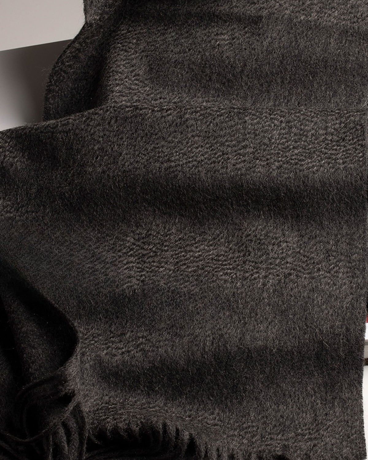 The Dune 100% Cashmere Scarf in Charcoal