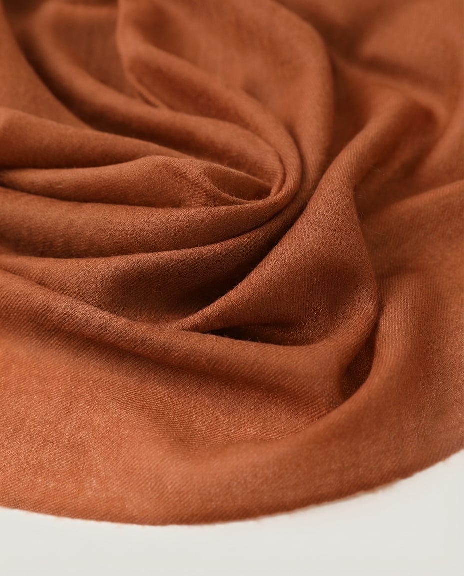 Wildfool 200-Count Air Cashmere Stole in Brown - Zoom View - 100% Cashmere, Gossamer Thin & Translucent Warmth