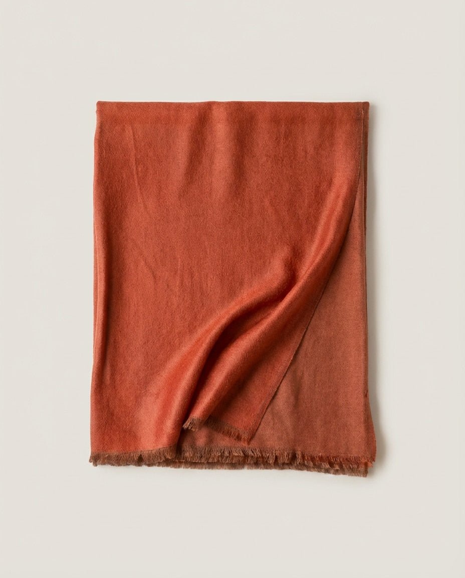 WF26WRAP005-OR - Orange - The 100 - Count Worsted Satin Wrap