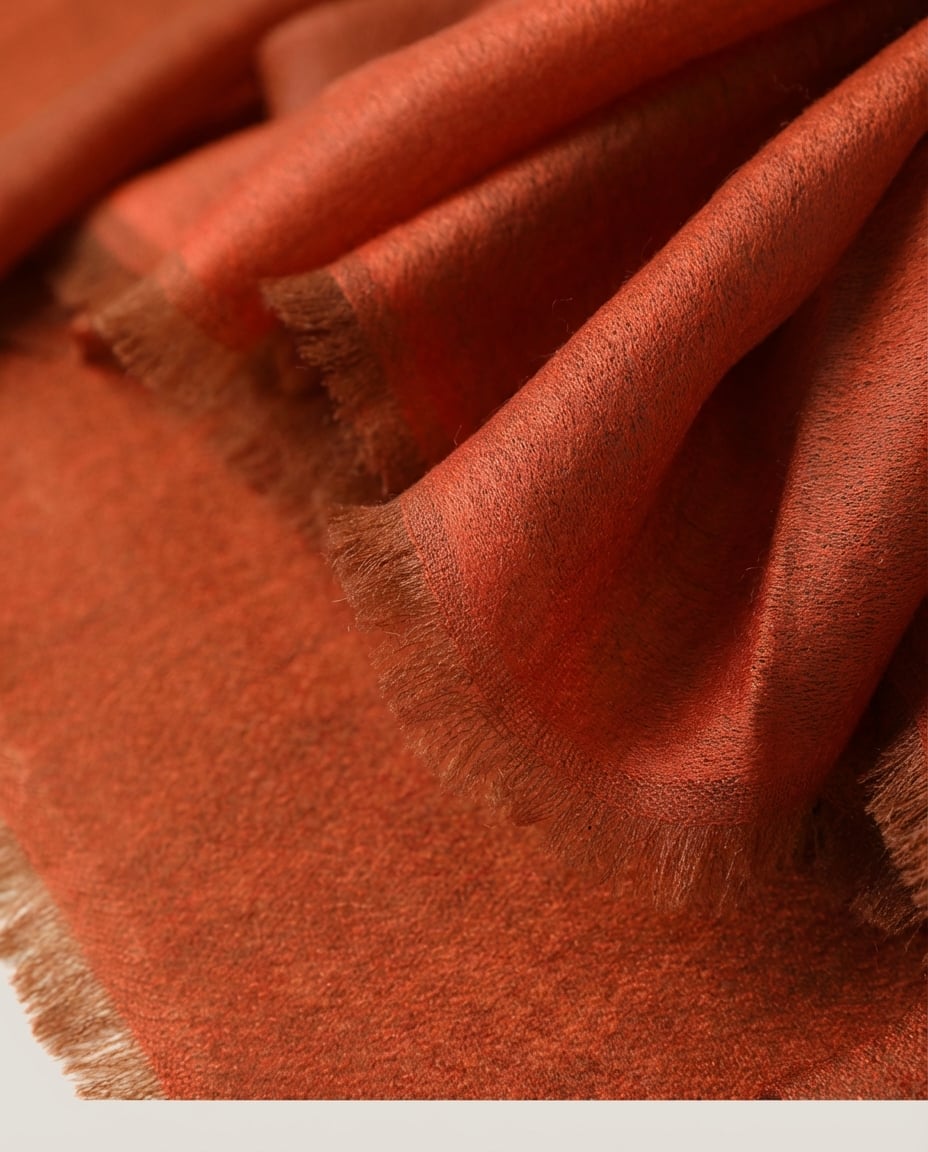WF26WRAP005-OR - Orange - The 100 - Count Worsted Satin Wrap
