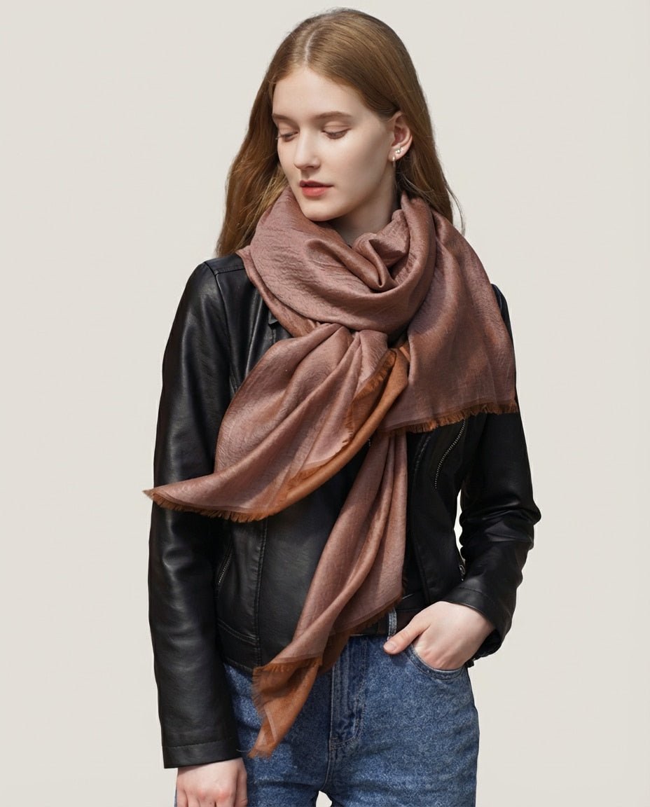 WF26WRAP005-RD - Rose - The 100 - Count Worsted Satin Wrap