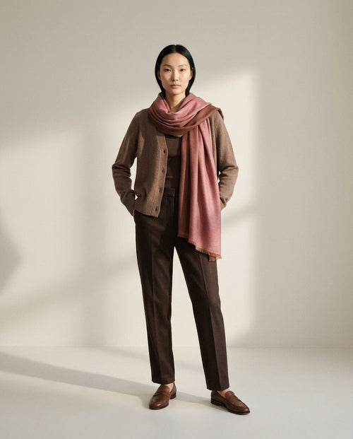 WF26WRAP005-RD - Rose - The 100 - Count Worsted Satin Wrap