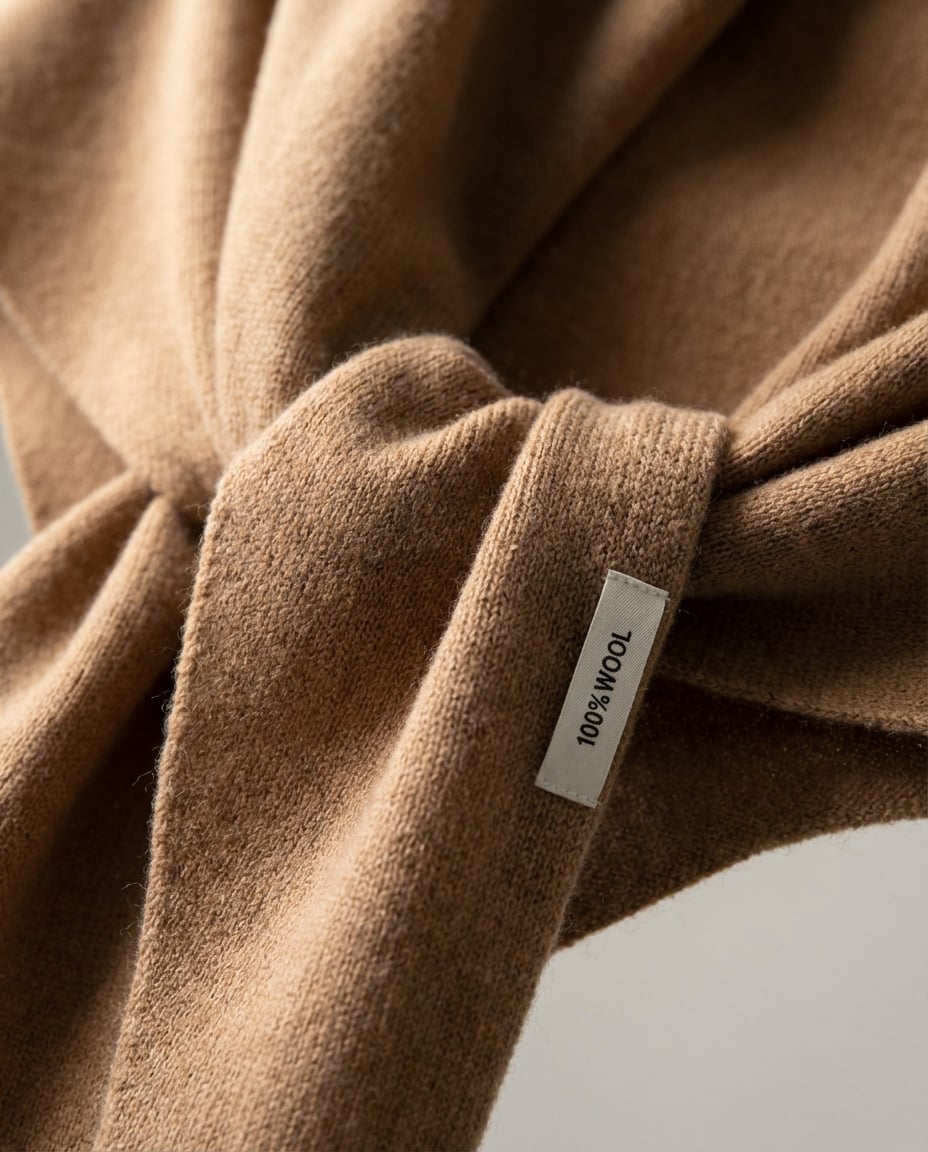 WF26WRAP006-CM - Camel - The 100% Wool Knit Bandana