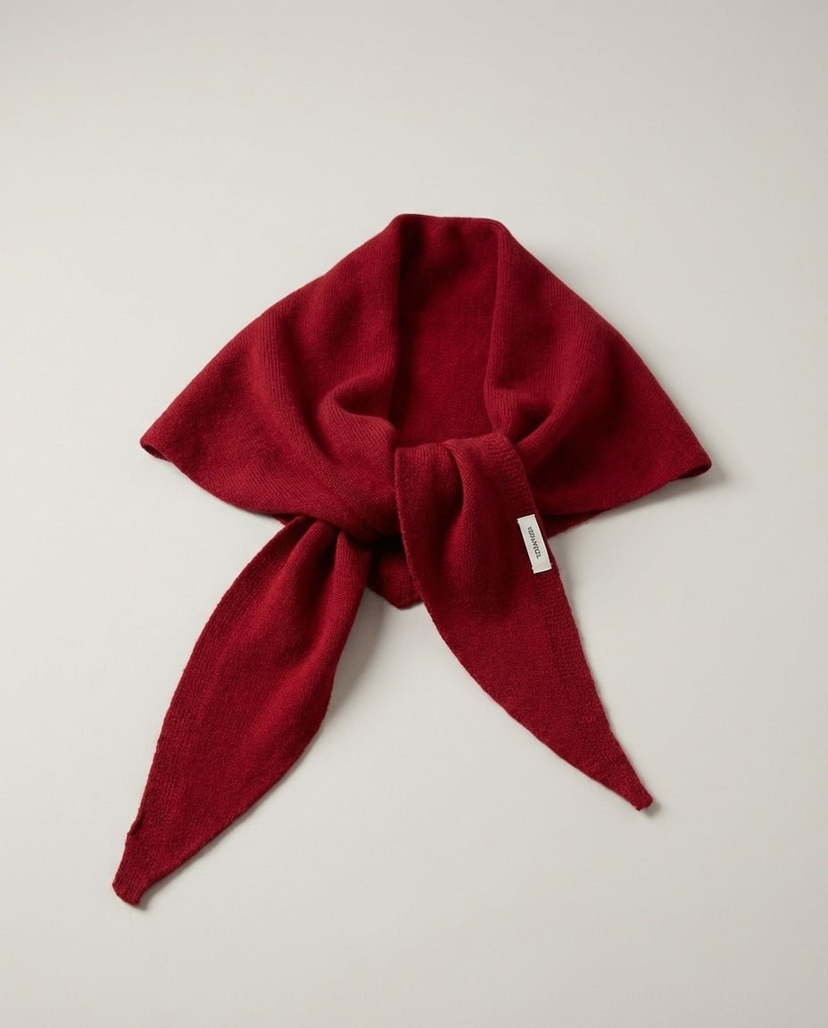 WF26WRAP006-RD - Merlot - The 100% Wool Knit Bandana