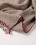 Detail of the first-year lambswool surface showing the natural crimp