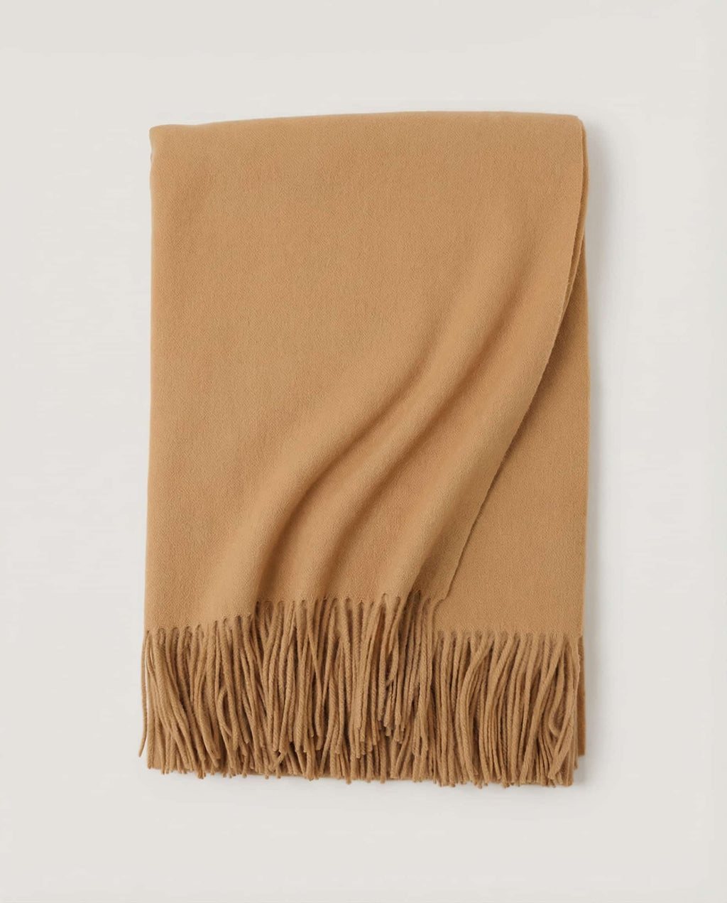 Wildfool The Nomad Lambswool Blanket-Wrap in Camel - Zoom View - 100% Inner Mongolia Lambswool, 130x200cm Grand Scale