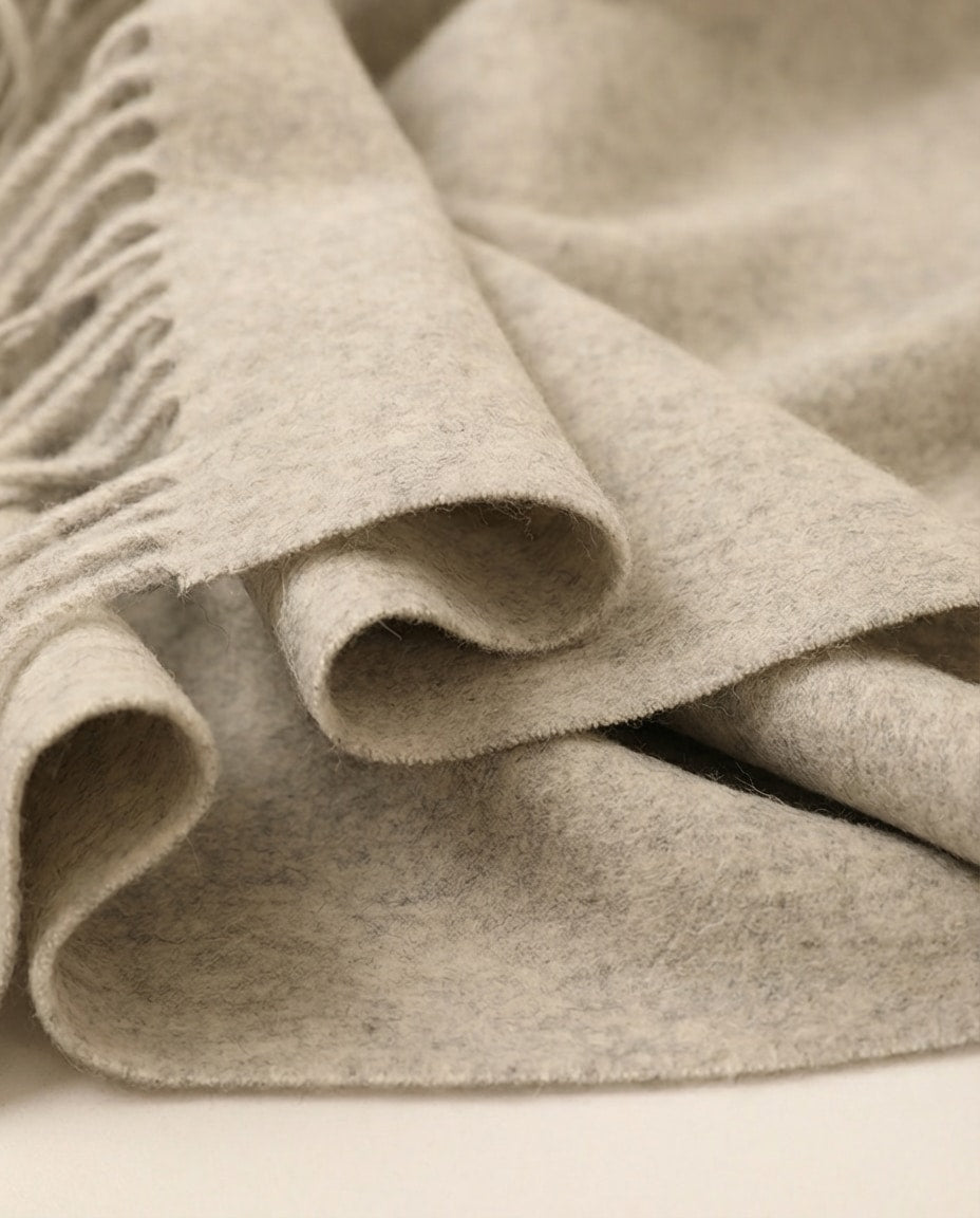 WF26WRAP009-GY - Mist Grey - The Nomad Lambswool Blanket - Wrap