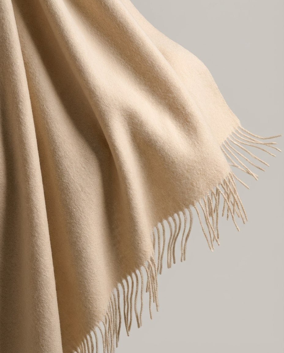 WF26WRAP009-WT - Ivory - The Nomad Lambswool Blanket - Wrap