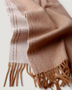 Wildfool reversible whipstitch scarf in charcoal/fog — alternative color flat lay