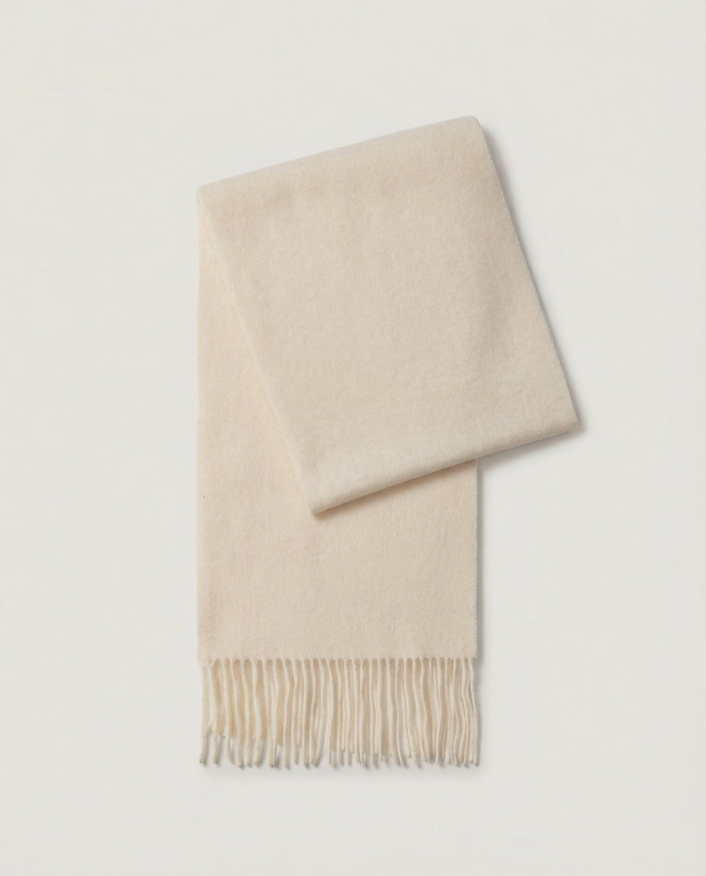 WF26WRAP014-BE - Unbleached Wool - The Brushed Lambswool Long - Scarf