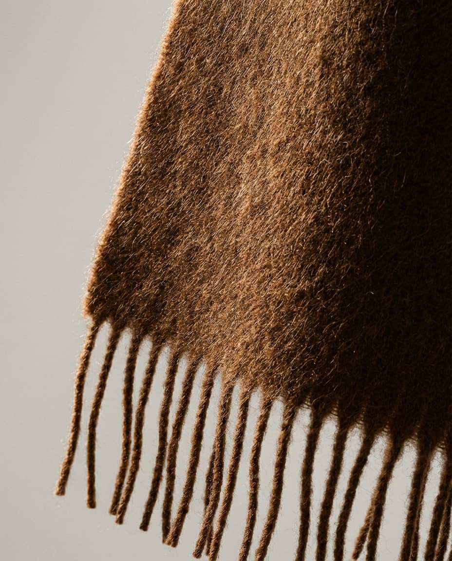 WF26WRAP014-BR - Cocoa - The Brushed Lambswool Long - Scarf