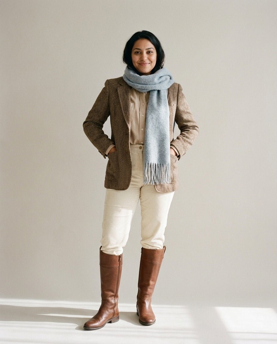 WF26WRAP014-GY - Fog Grey - The Brushed Lambswool Long - Scarf