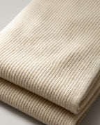 Detail of the finished edge on Wildfool Alashan cashmere-knit collar