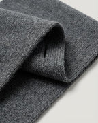 Hand demonstrating the compact 76cm length — single loop around the neck