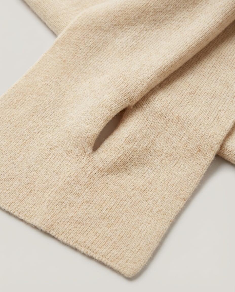 WF26WRAP016-WT - Bone - The 100% Wool Commuter Collar