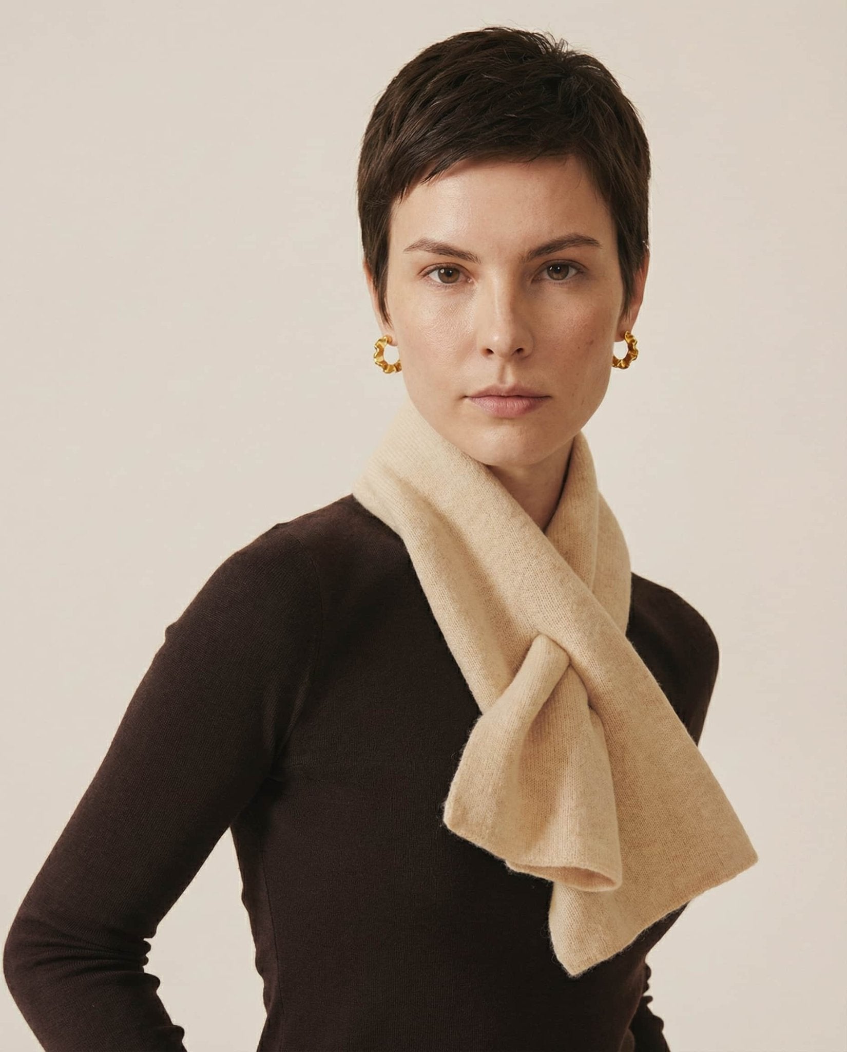 WF26WRAP016-WT - Bone - The 100% Wool Commuter Collar