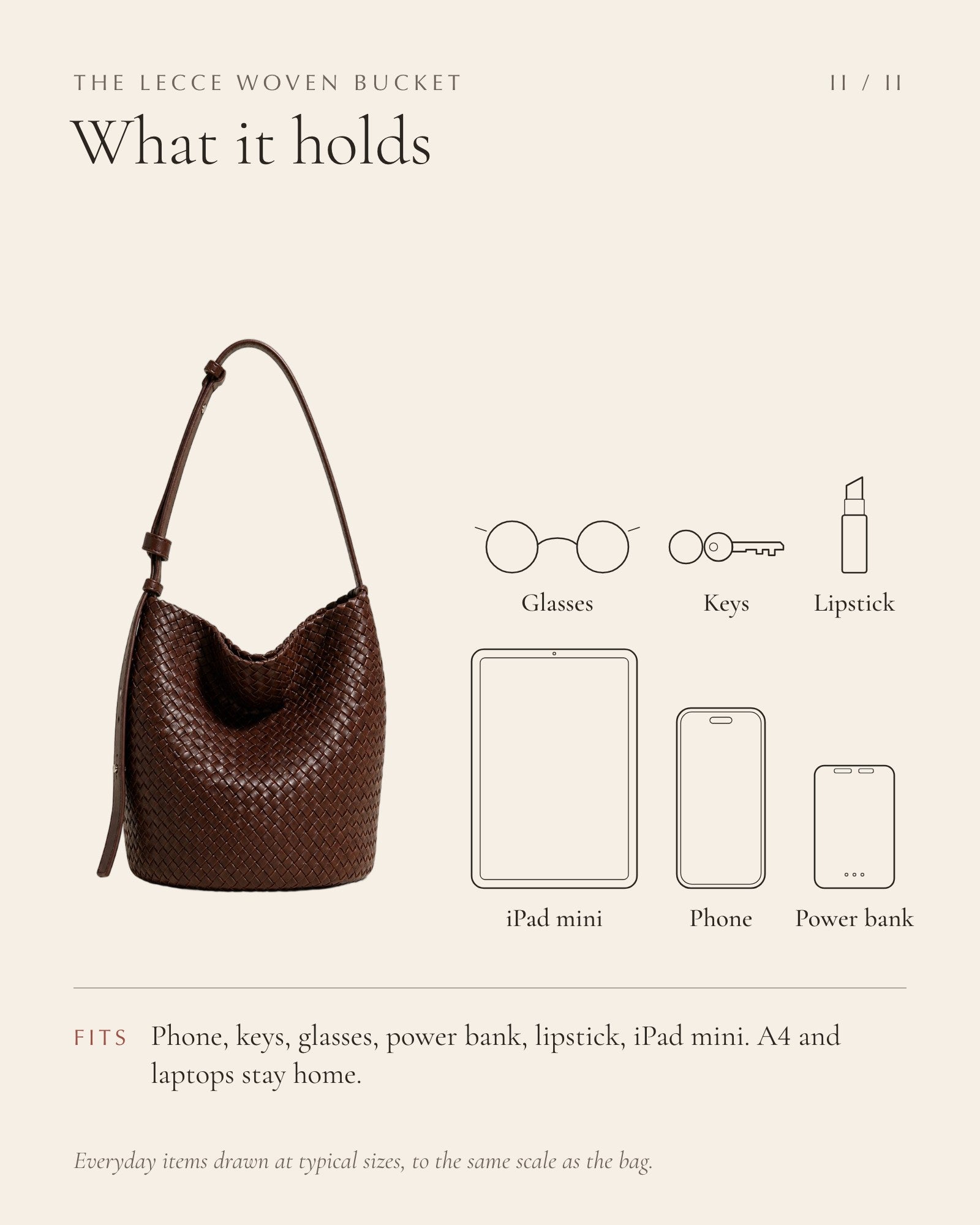 The Lecce Woven Bucket size and fit, 2 of 2